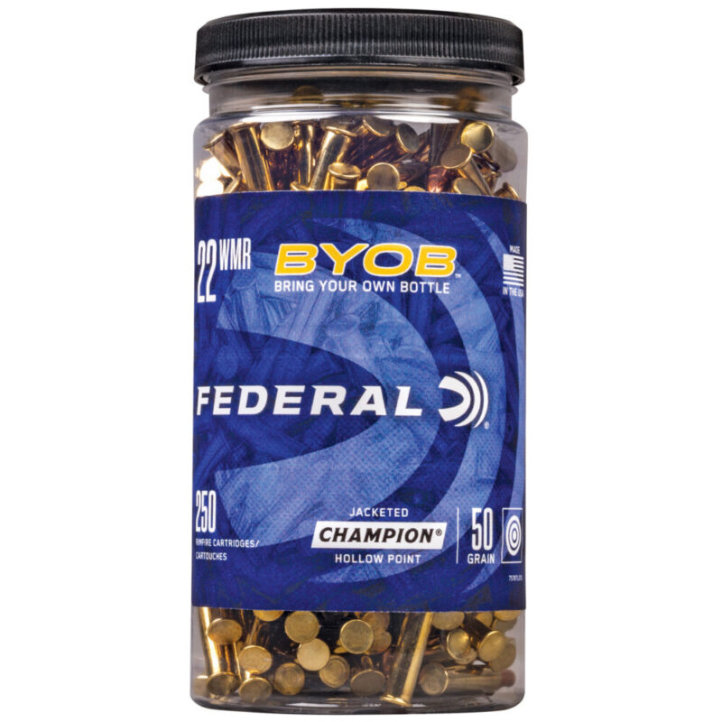 Federal Champion BYOB (Bring Your Own Bottle) 22 WMR 50 Grain 250 Round Bottle