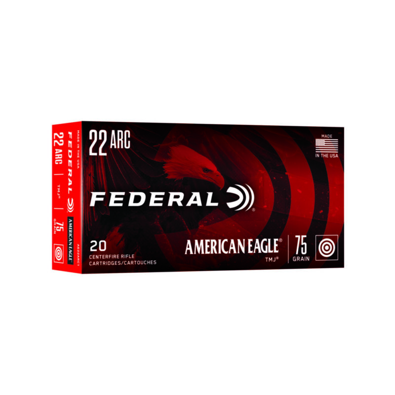 Federal American Eagle 22 ARC 75 Grain 20 Round Box