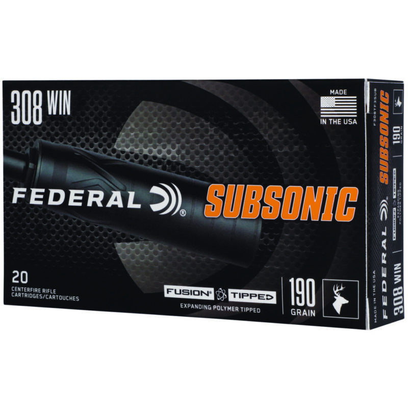 Federal Fusion Tipped 308 Winchester 190 Grain 20 Round Box