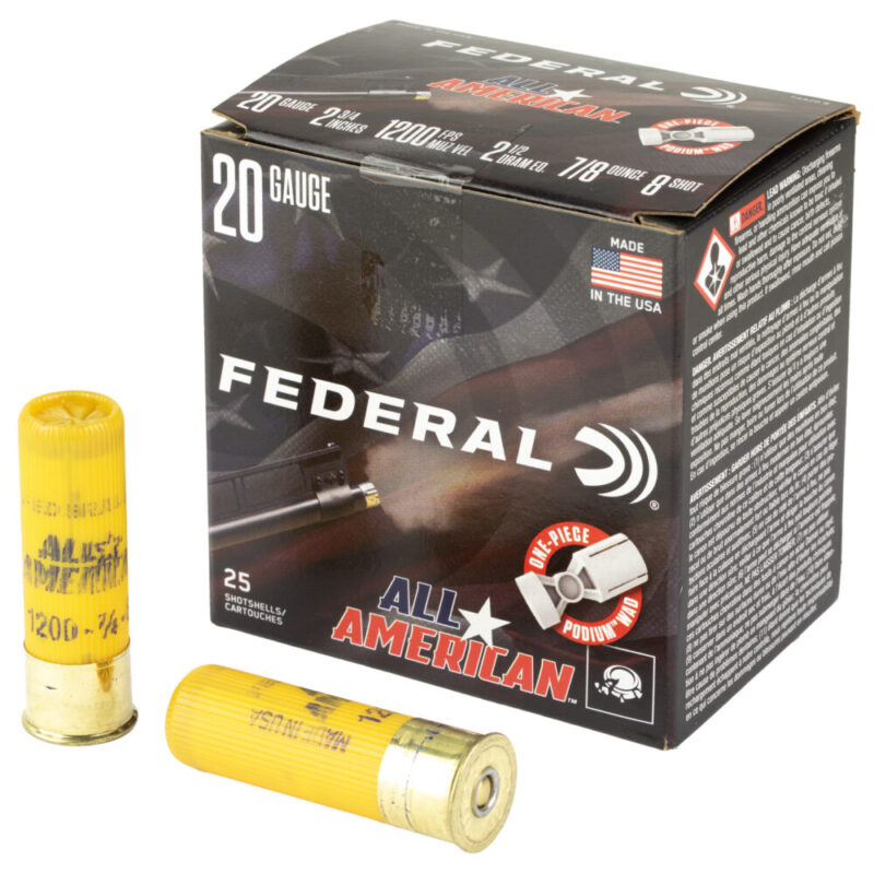 Federal All American 20 Gauge 2.75″ #8