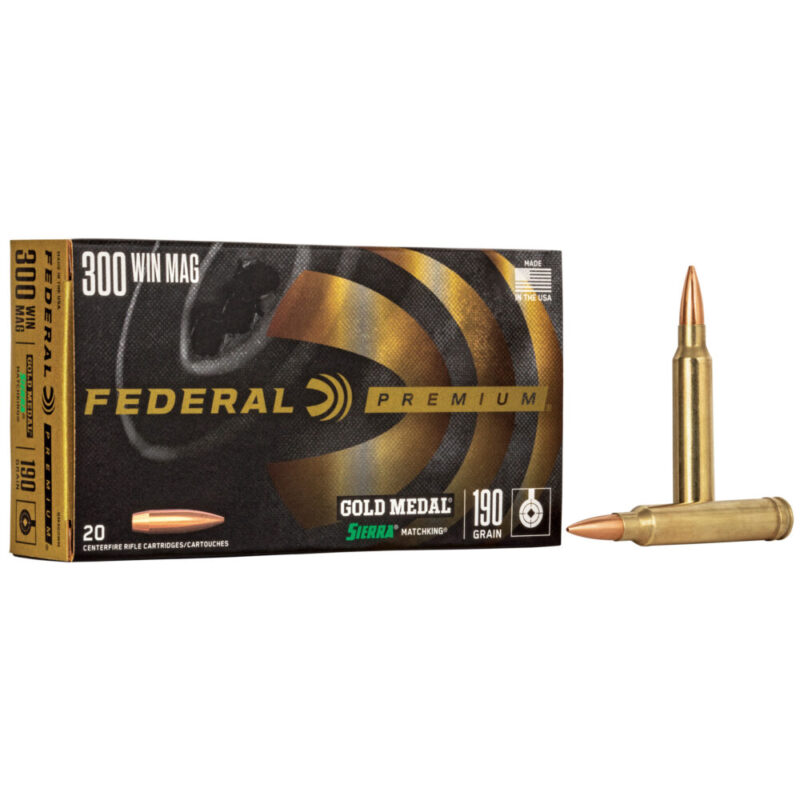 Federal Gold Medal 300 WIN MAG 190 Grain 20 Round Box