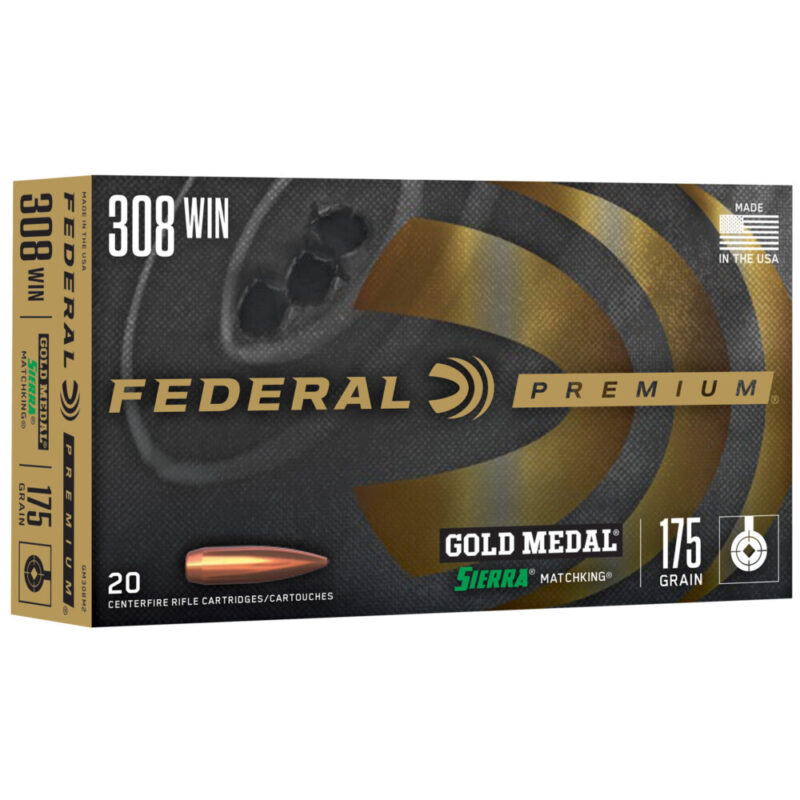 Federal Gold Medal Match 308 Winchester 175 Grain 20 Round Box