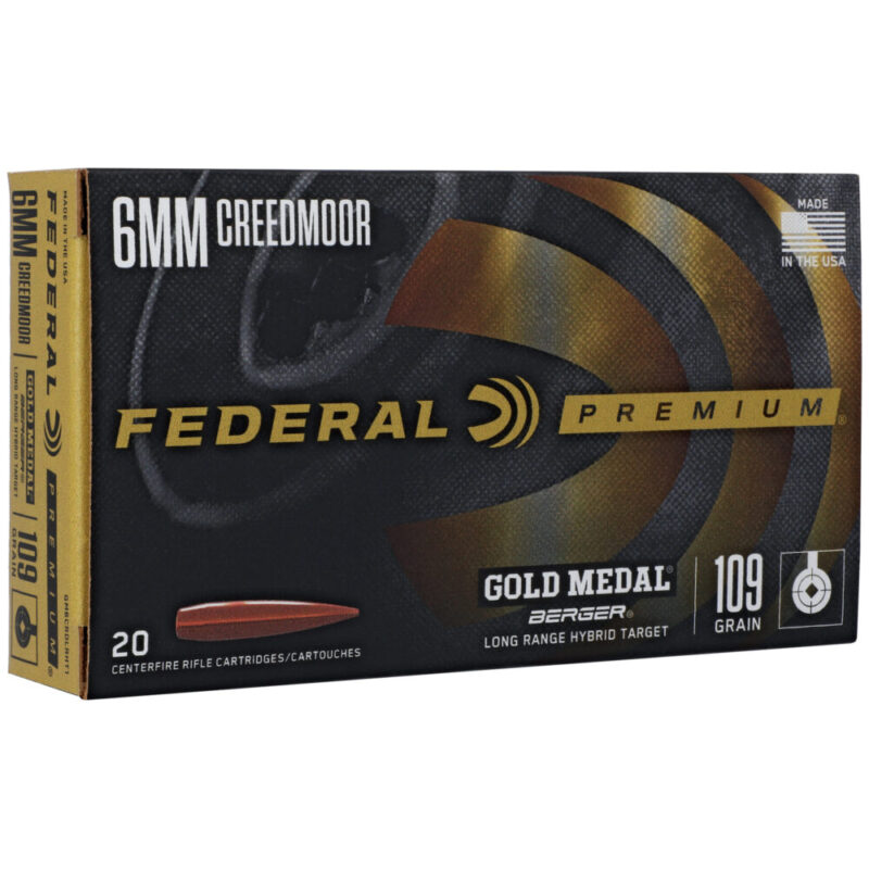 Federal Gold Medal 6MM Creedmoor 109 Grain 20 Round Box