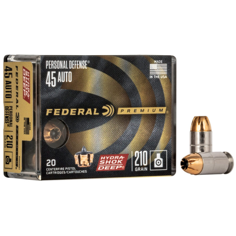 Federal Premium Hydra-Shok Deep 45ACP 210 Grain 20 Round Box