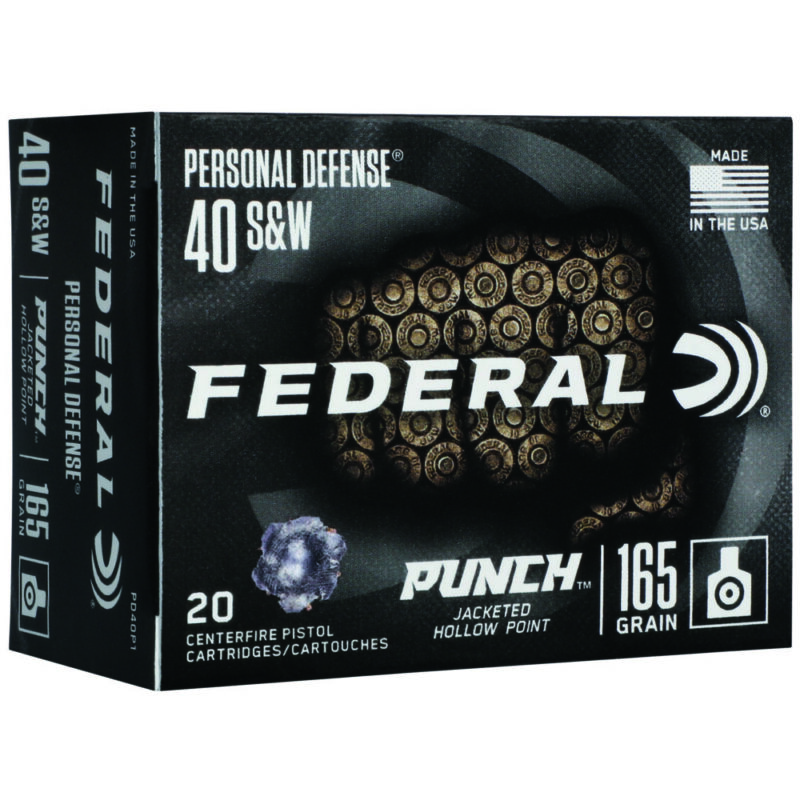 Federal Premium Punch 40 S&W 165 Grain 20 Round Box