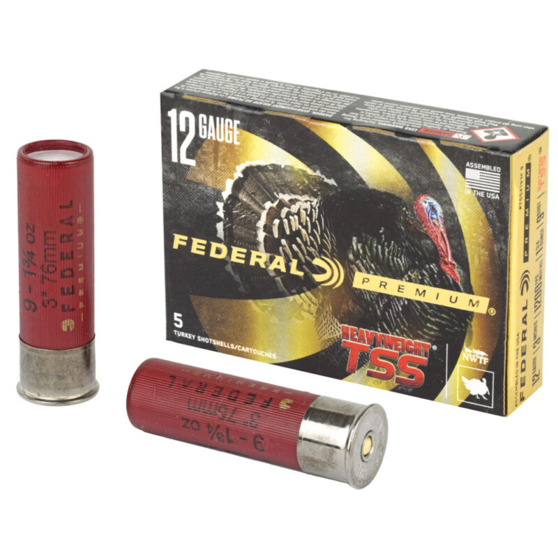 Federal Heavyweight TSS with FLIGHTCONTROL FLEX Lead Free 12 Gauge 3″ #9 Shot 5 Round Box