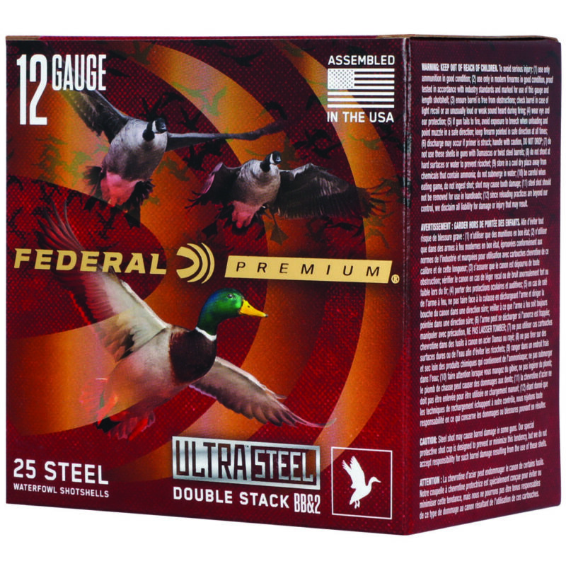 Federal Ultra Steel FLIGHTCONTROL FLEX WAD 12 Gauge 3″ BB and #2 Shot