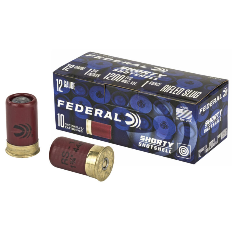 Federal Shorty Shotshell 12 Gauge 1.75″ 10Rd Box 100Rd Case