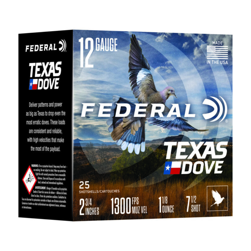 Federal Texas Dove 12 Gauge 2.75″ #7.5
