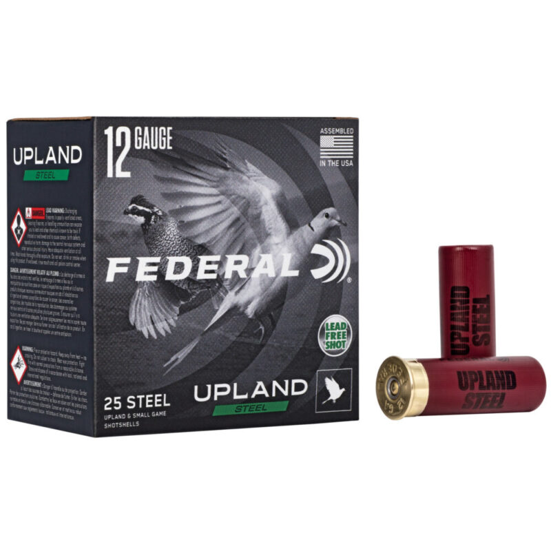 Federal Upland Steel 12 Gauge 2.75″ #7.5 25 Round Box