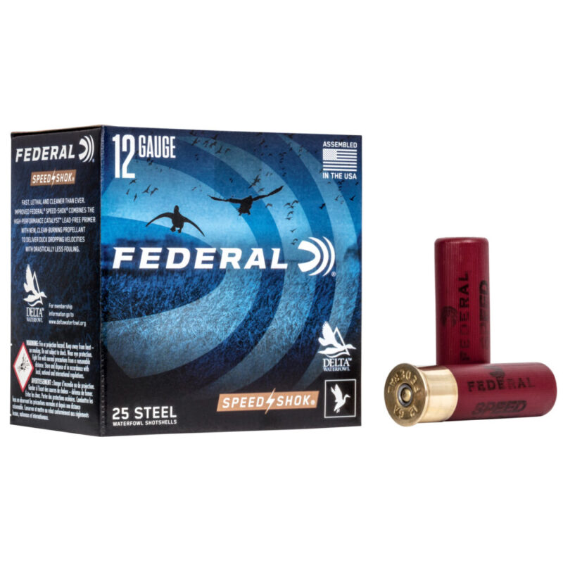 Federal Speed-Shok Lead Free 12 Gauge 3″ #4 25 Round Box