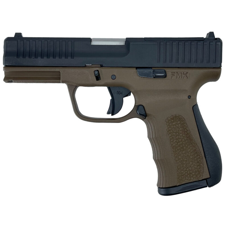 FMK Firearms 9C1-G3 Striker Fired 9MM 3.87″ Stainless Steel Barrel 804 Elite Fast Action Trigger Black Slide/Bronze Frame