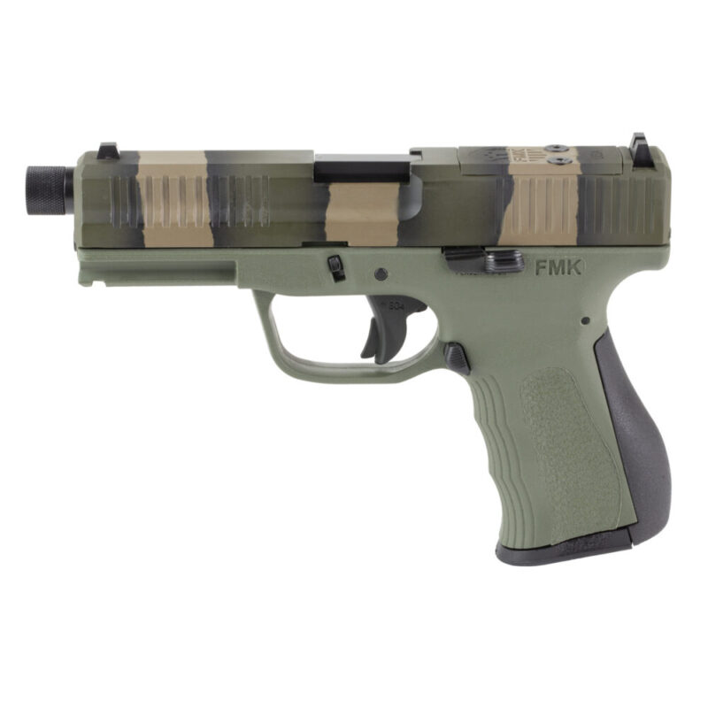 FMK Firearms Gen 3 Striker Fired 9mm 4.5″ Threaded Barrel 2 Magazines Camo Slide