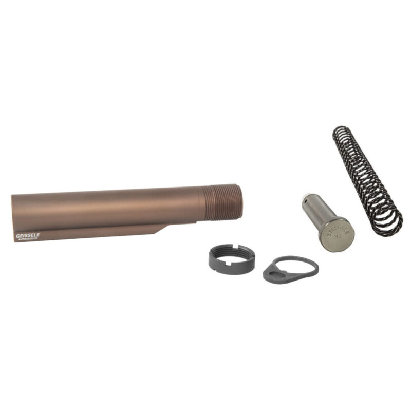 Geissele Automatics Buffer Tube Complete Assembly Fits AR-15 6-Position H2 Buffer Desert Dirt Color