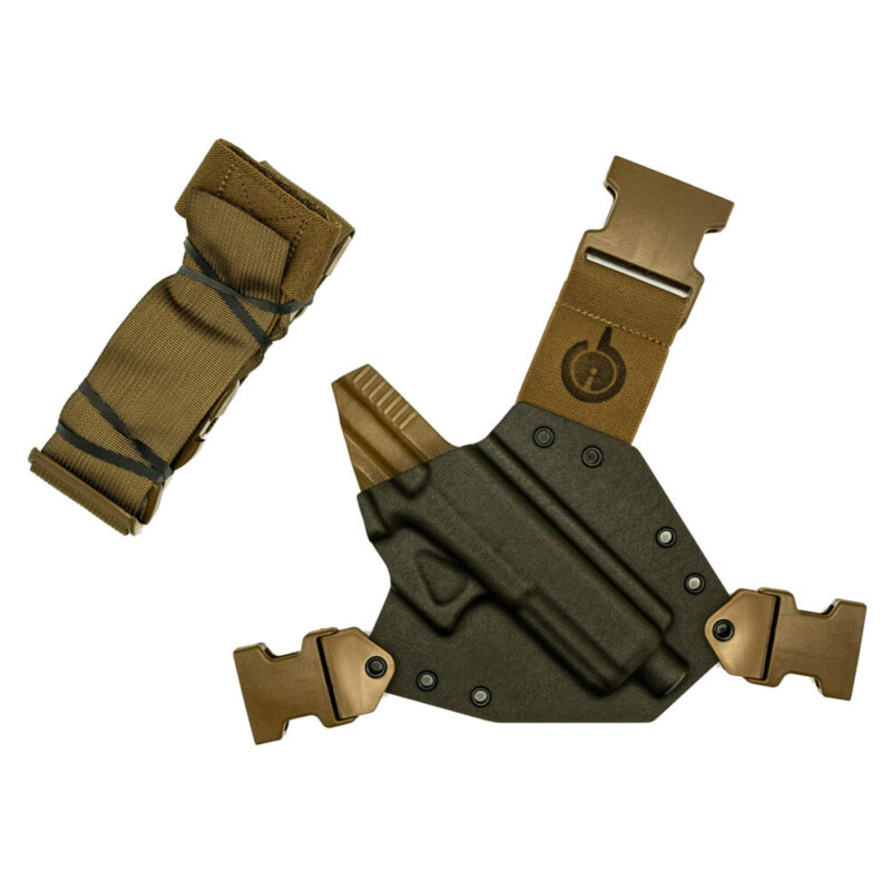 GunfightersINC Kenai Chest Holster Kydex Shell For Gen 5 Glock 20/21 Gray Shell