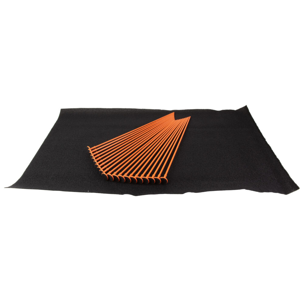Gun Storage Solutions Rifle Rods Fit .22 Caliber and Larger Includes 19″X30″ Shelf Liner 10 Pack Orange