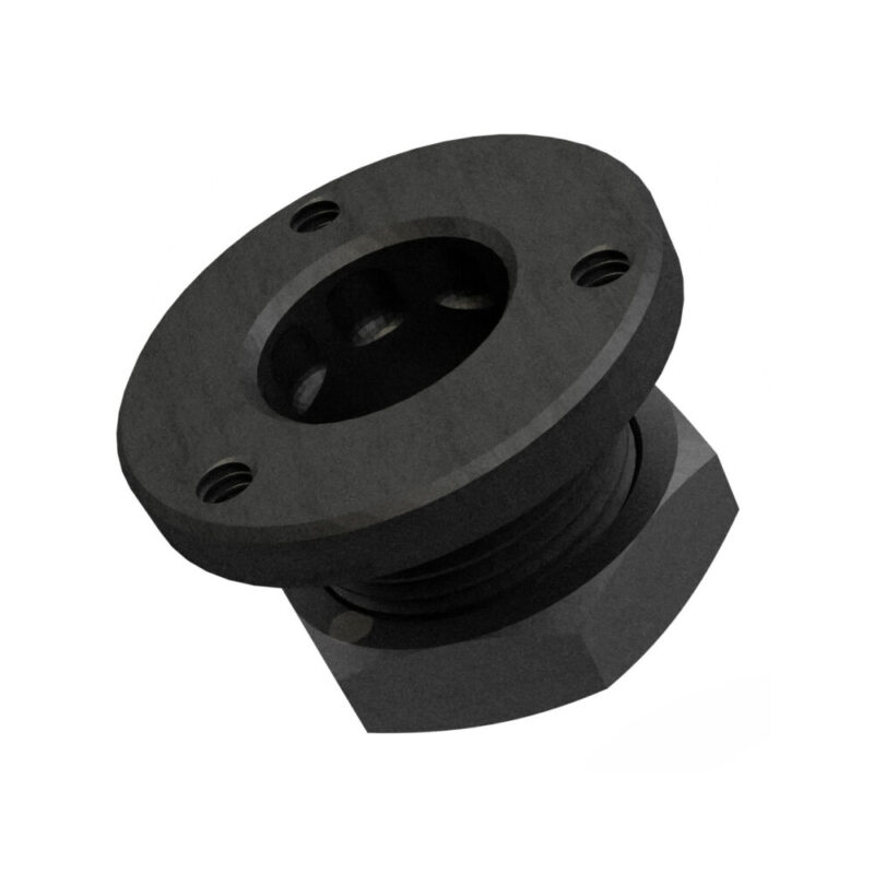 GrovTec Non-Rotating Flanged Base Black