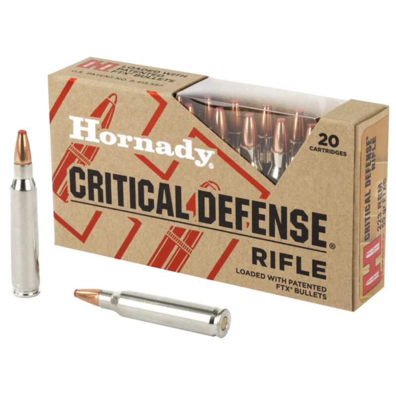 Hornady Critical Defense Rifle 223 Remington 55 Grain 20 Round Box