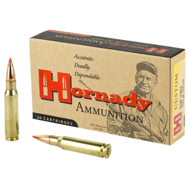 Hornady Custom 308 Winchester 150 Grain 20 Round Box