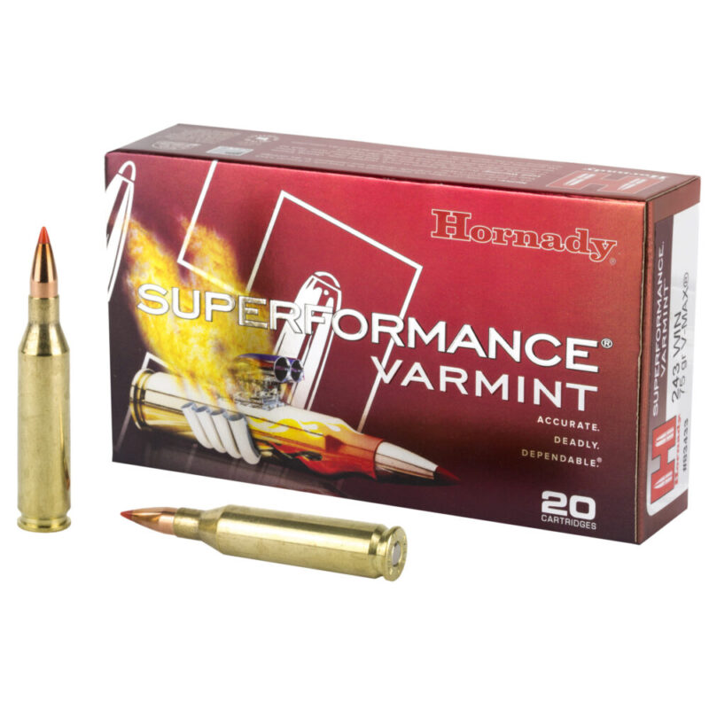 Hornady Superformance Varmint 243 Win 75 Grain 20 Round Box