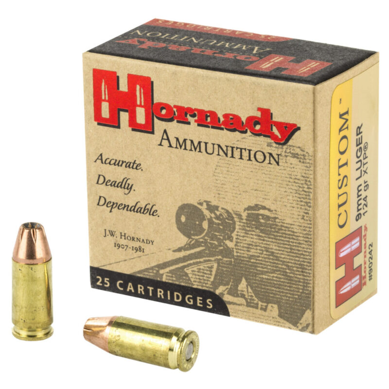 Hornady Custom Self Defense 9MM 124 Grain 25 Round Box