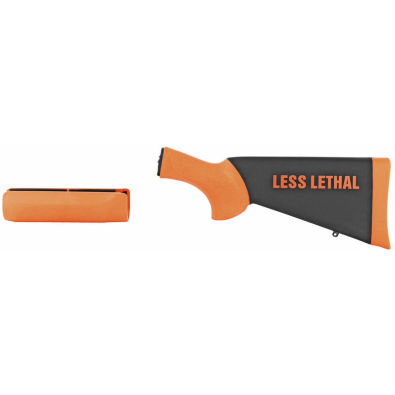 Hogue Overmolded Stock For Less Lethal Fits Remington 870 Orange