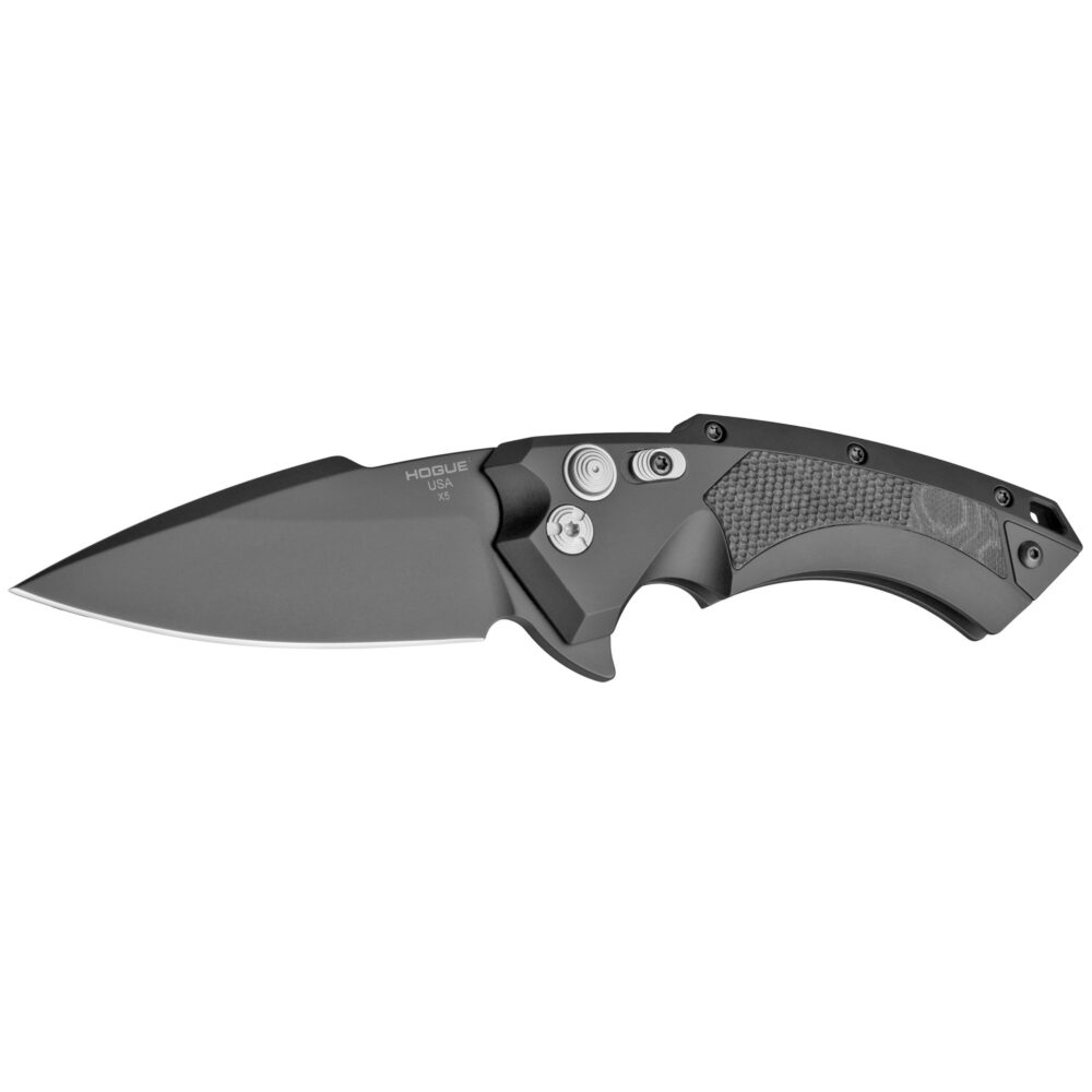 Hogue X5 Flipper Folding Knife CPM-154 4″ Black Cerakote Blade