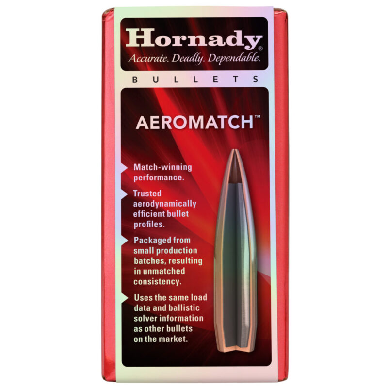 Hornady AEROMATCH 22 Caliber 77 Grain 100 Count