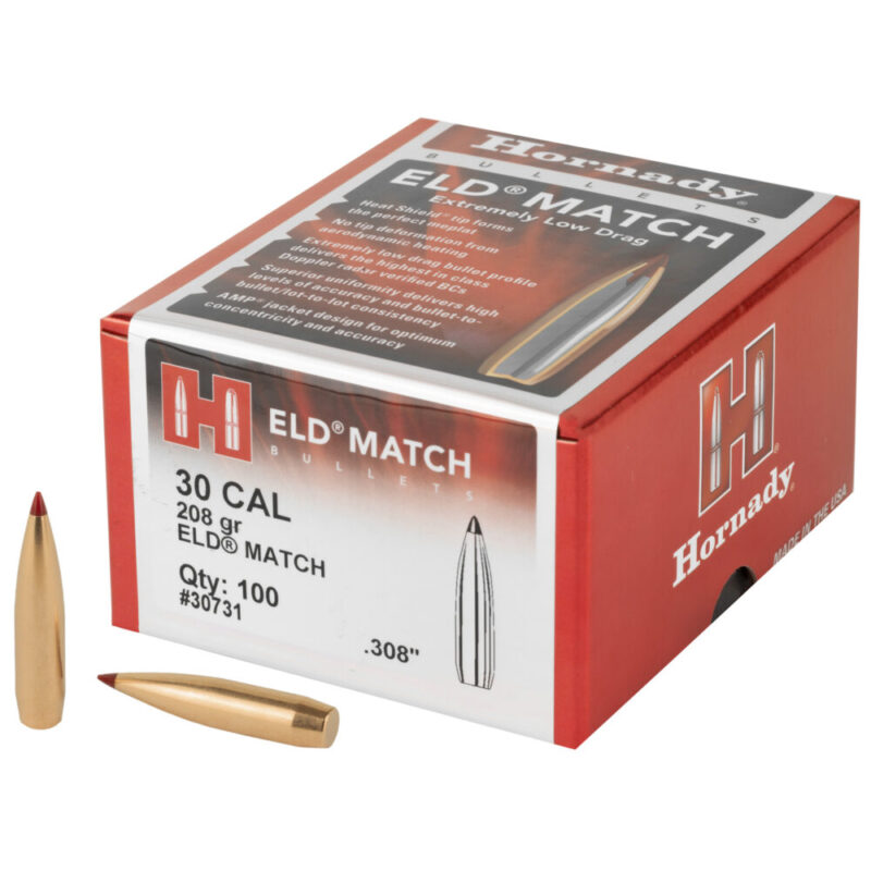 Hornady ELD-M 30 Caliber 208 Grain 100 Count