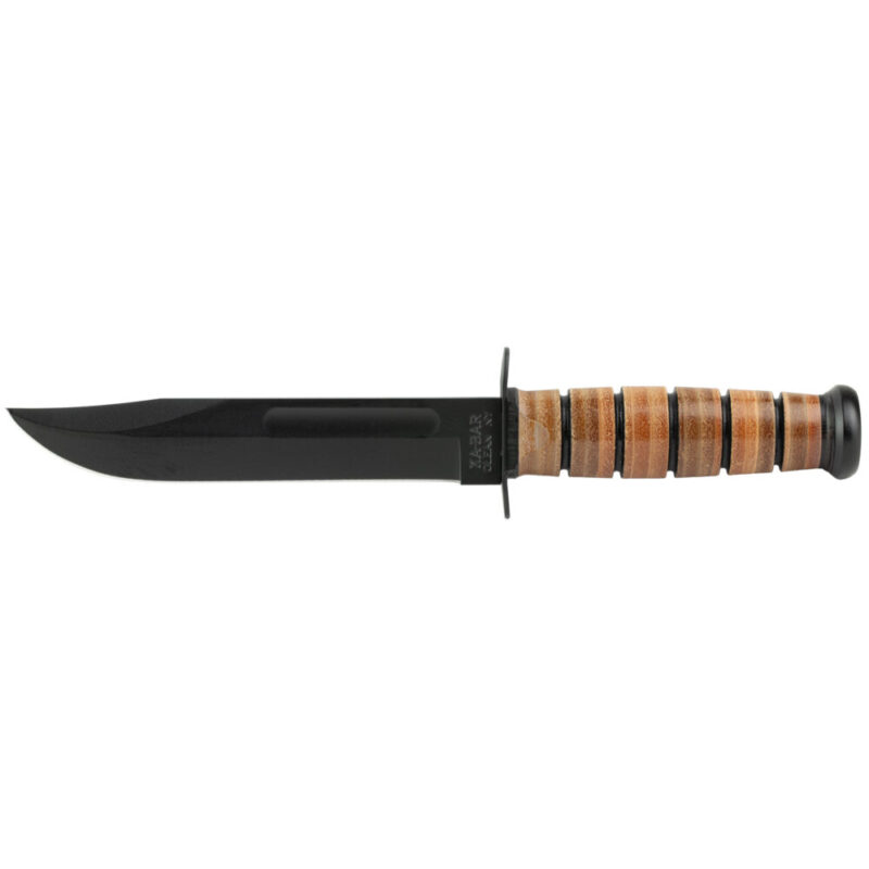 KA-BAR Knives KA-BAR Army 1095 Cro-Van/Black Brown Leather