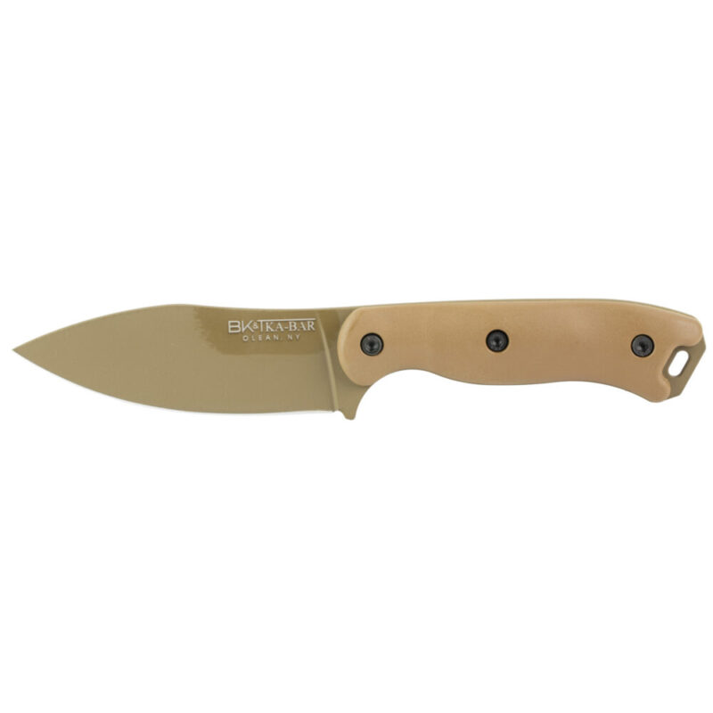 KA-BAR Knives Becker Nessmuk Fixed Blade Knife 1095 Cro-Van Steel Coyote Brown