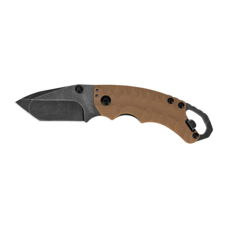Kershaw Shuffle II 2.6″ Folding Knife 8CR13MOV BlackWash Steel Finish Tan Glass-filled Nylon Frame