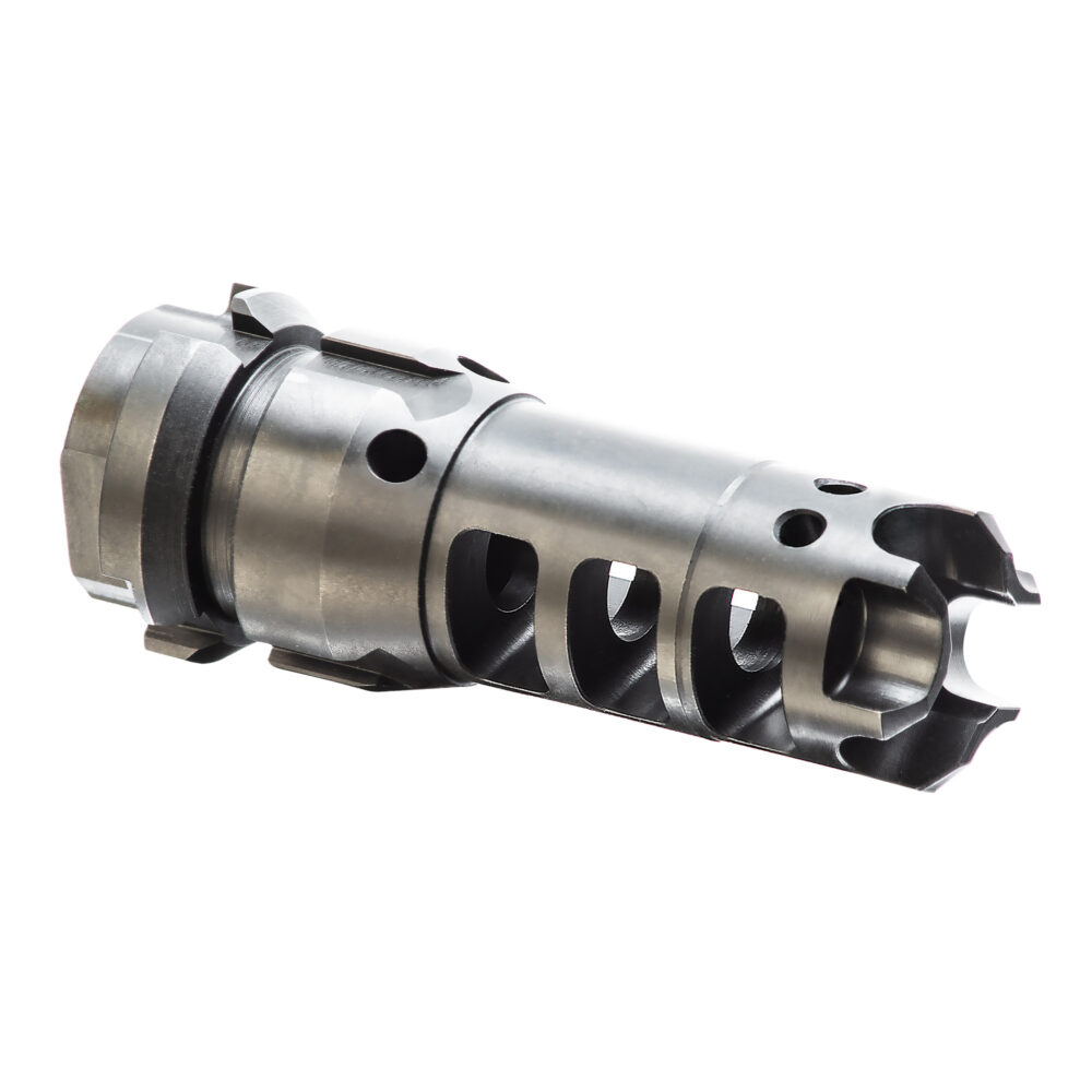 LanTac USA LLC Drakon Muzzle Brake 7.62X39 M14X1 LH Thread Pattern Black