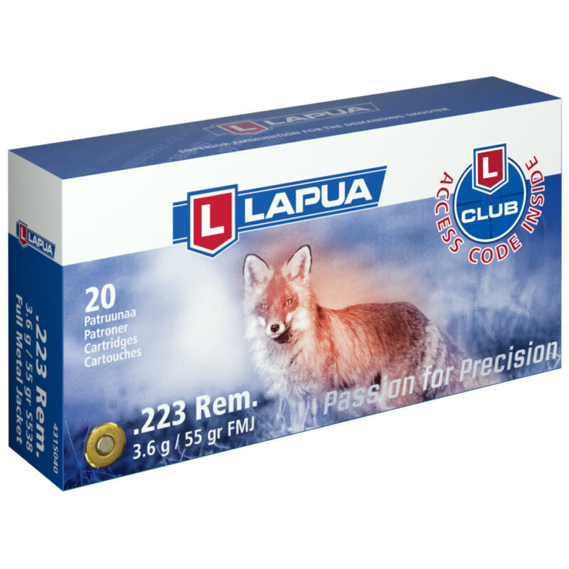 Lapua Full Metal Jacket 223 Remington 55Gr 20 Round Box