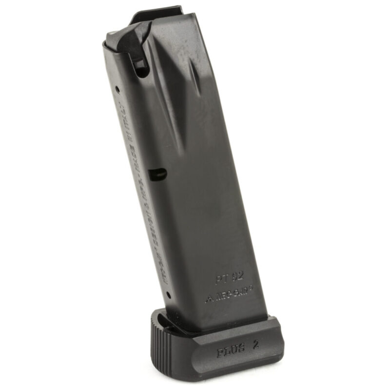 Mec-Gar USA Pistol Magazine 9MM 18 Rounds Fits Taurus PT92 Black