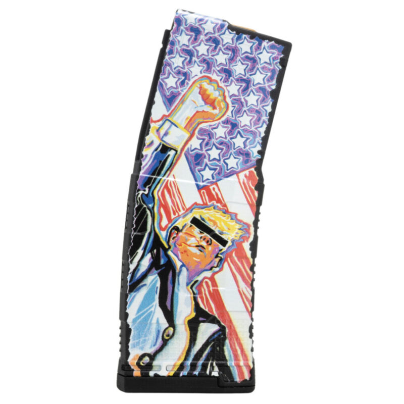 Amend2 Magazine 223 Remington/5.56 NATO 30 Rounds Trump “Fight” 2024 Pattern