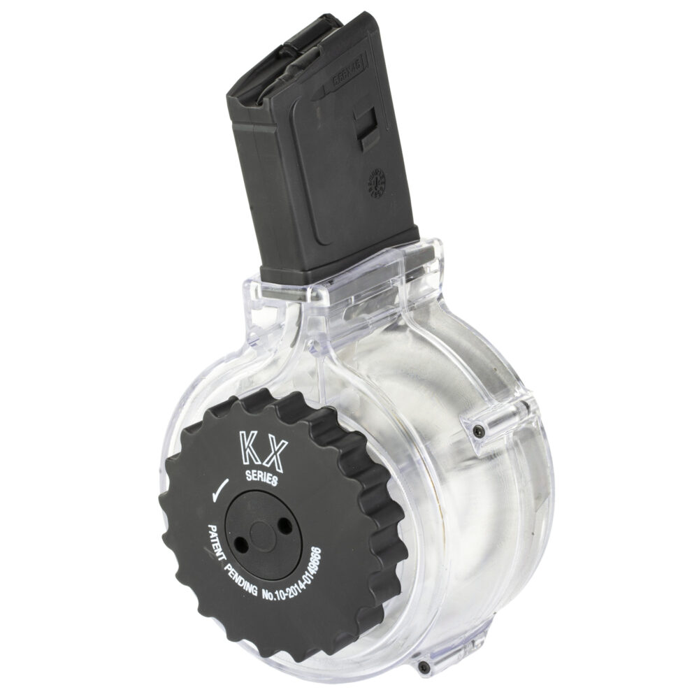 KCI USA Drum Magazine 223 Remington/5.56 NATO 50 Rounds Fits AR-15 Black