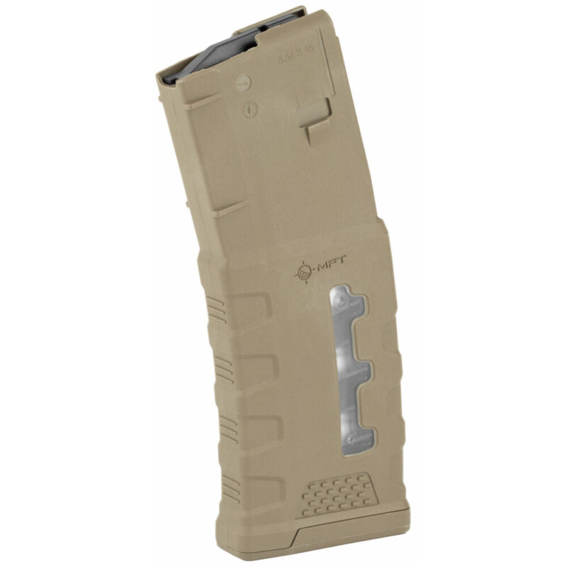 Mission First Tactical MFT Window EXD Polymer Magazine 223 Remington/5.56 NATO .300 AAC Magazine 30 Rounds Flat Dark Earth