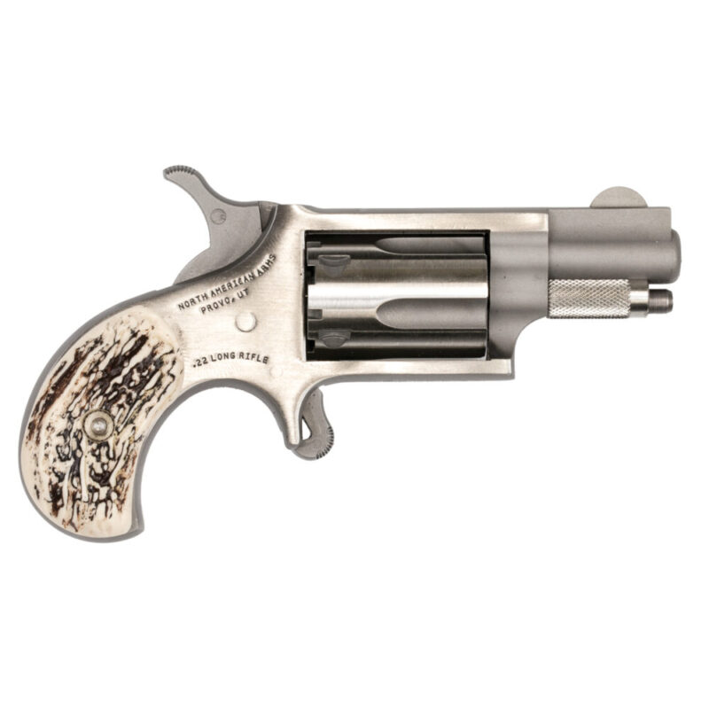 North American Arms Mini Revolver Single Action 22LR 1.125″ Barrel 5 Rounds Stainless Steel