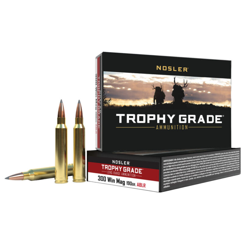 Nosler Trophy Grade 300 Winchester Magnum 190 Grain 20 Round Box