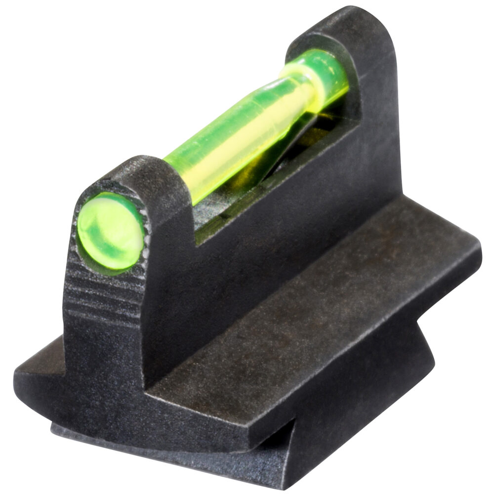 Hi-Viz Interchangeable 7/16″ Tall Front Sight for rifles and muzzleloaders. Fits models with 3/8″ dovetail front sight. Includes three Green