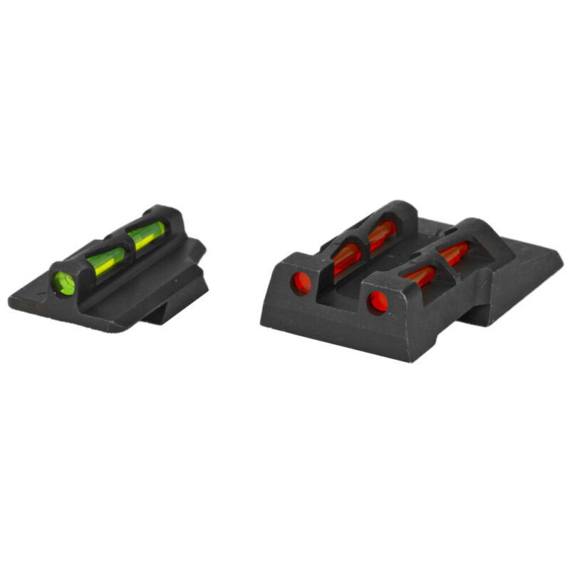Hi-Viz Interchangeable Front and Rear Sight Set for Ruger Security 9. Front sight includes Green Red and Black replaceable LitePipes