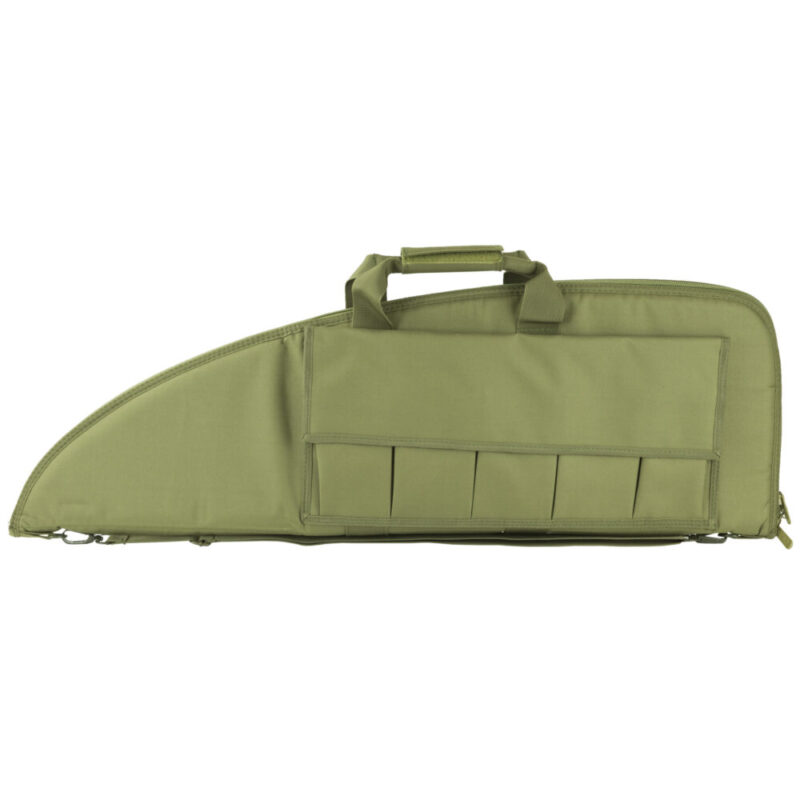 NcSTAR 2907 Series Rifle Case Includes 5 Exterior Mag Pouches Green