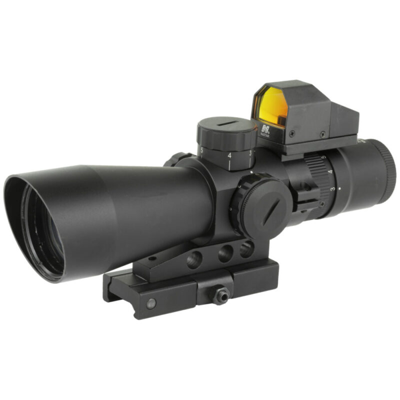 NcSTAR 3-9X42 Scope with Micro Dot 3-9X Magnification 42mm Objective Lens 3 MOA Red Dot Black