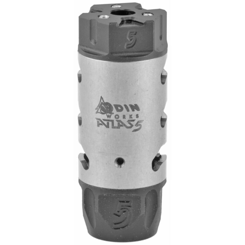 Odin Works Atlas 5 Muzzle Brake 223 Remington/5.56 NATO 1/2X28 Threaded Stainless Steel