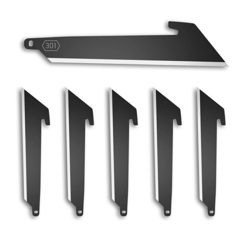 Outdoor Edge Utility Blade Pack 3″ Pack of 6 Black Oxide Finish