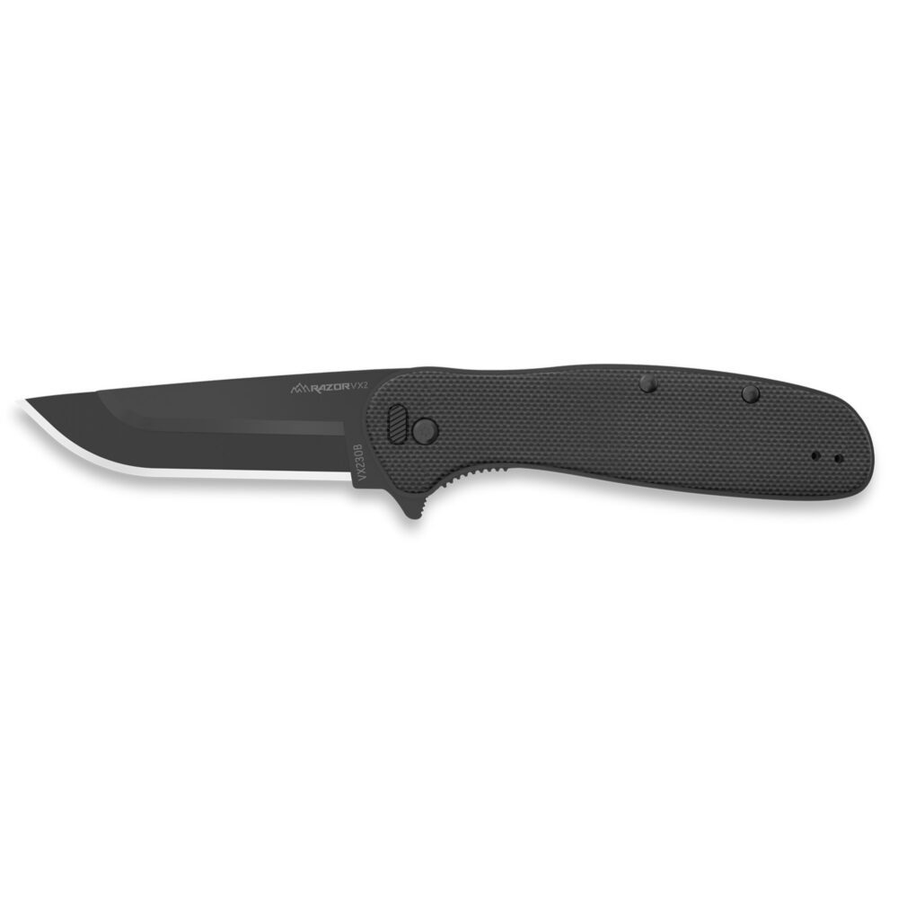 Outdoor Edge Razor VX2 Folding Knife 420J2 Stainless Steel Black Oxide Finish