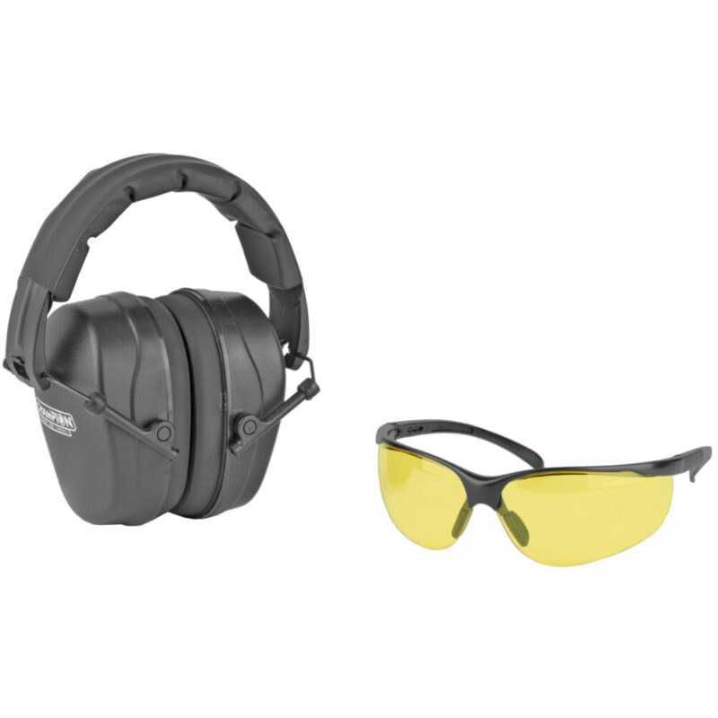 Champion Traps & Targets Shooting Combo Kit Black Passive Earmuff