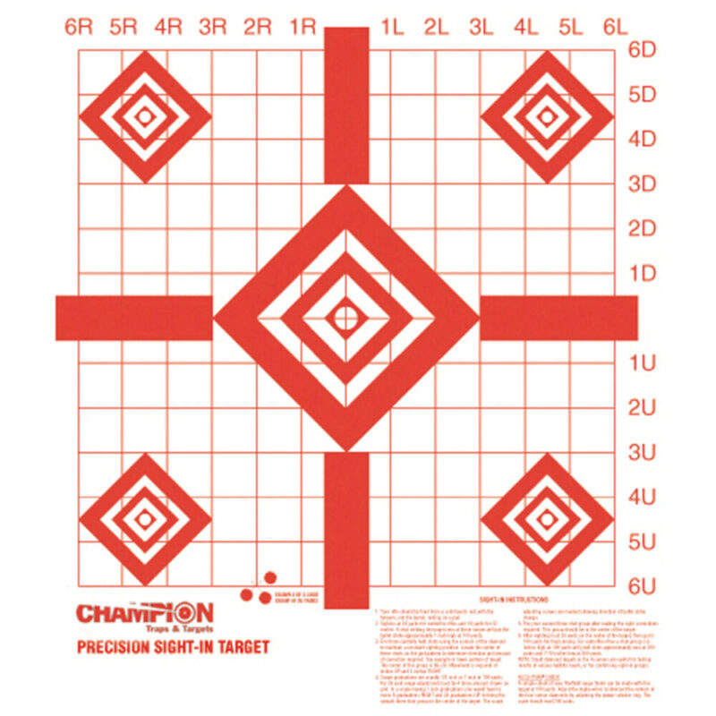 Champion Traps & Targets Rimfire Sight-In Target Precision 10 Pack