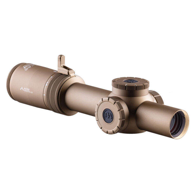Primary Arms PLxC Rifle Scope 24MM Objective 1-8X Magnification 30mm Main Tube Flat Dark Earth